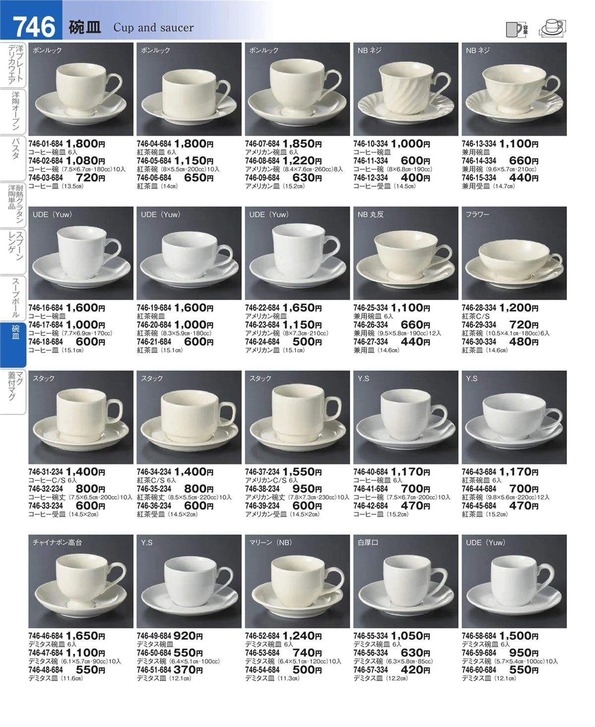 器望vol.4・ページ番号746・コーヒー・紅茶碗皿