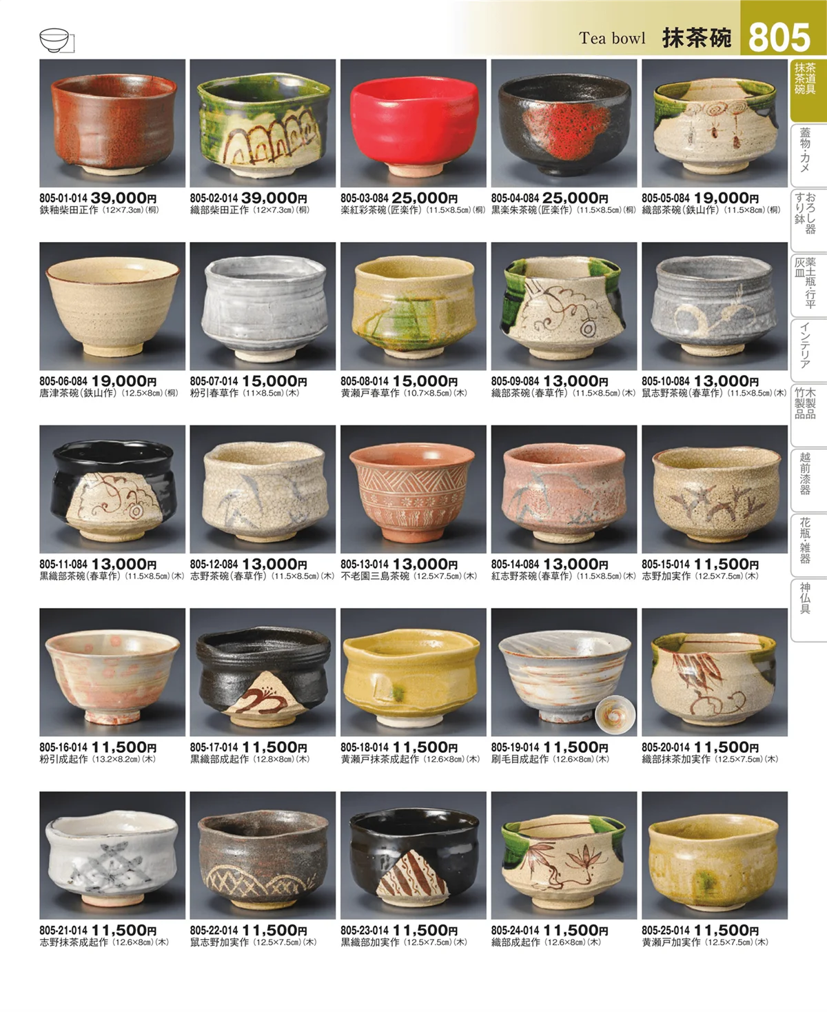 器望vol.4・ページ番号805・抹茶碗・茶道具
