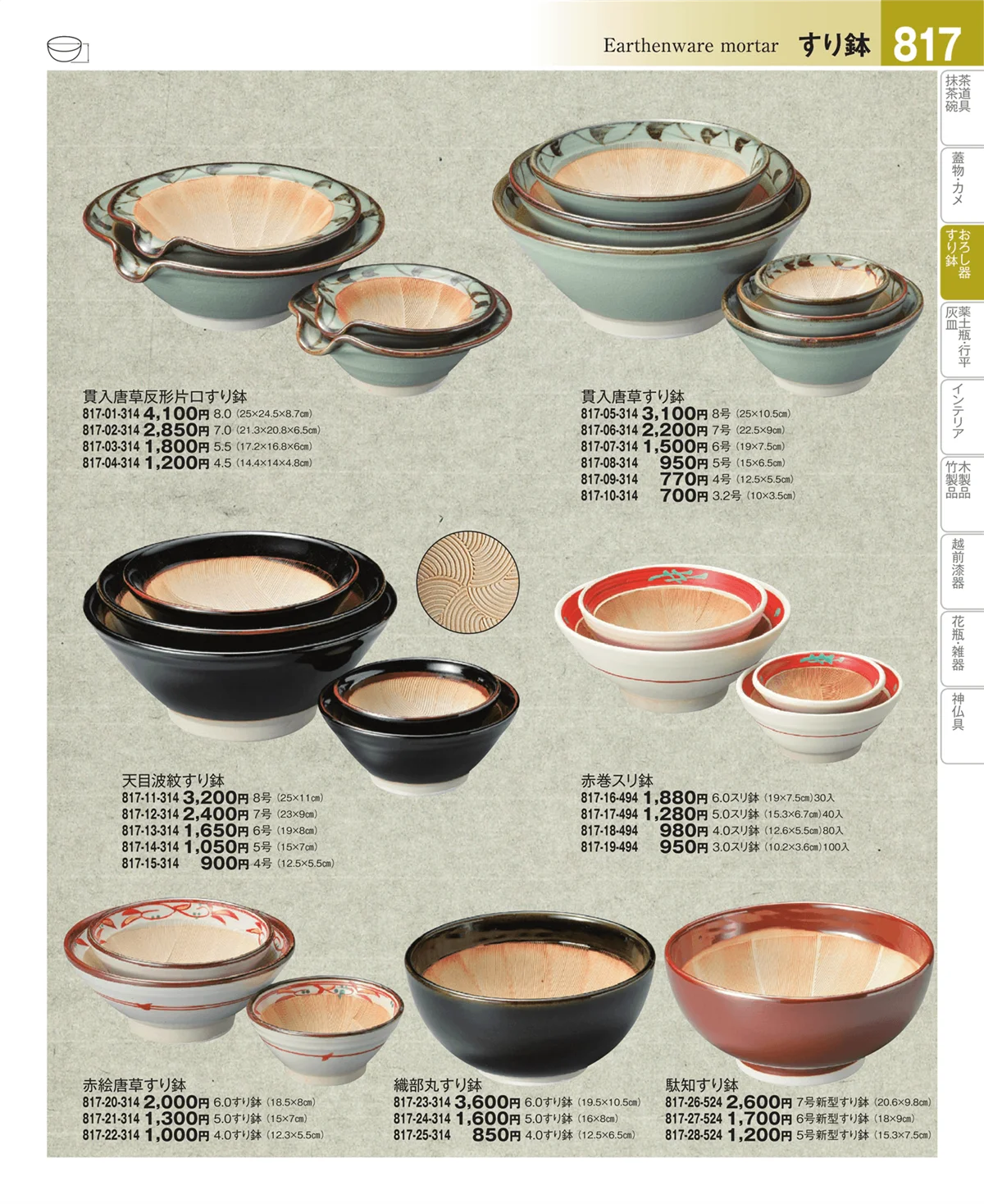 器望vol.4・ページ番号817・おろし器・すり鉢