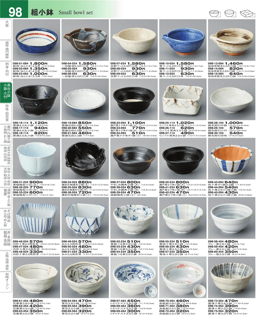 向付・小鉢・小付 ページ98