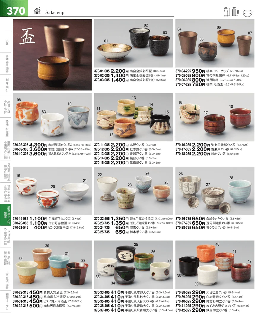 酒器 ページ370