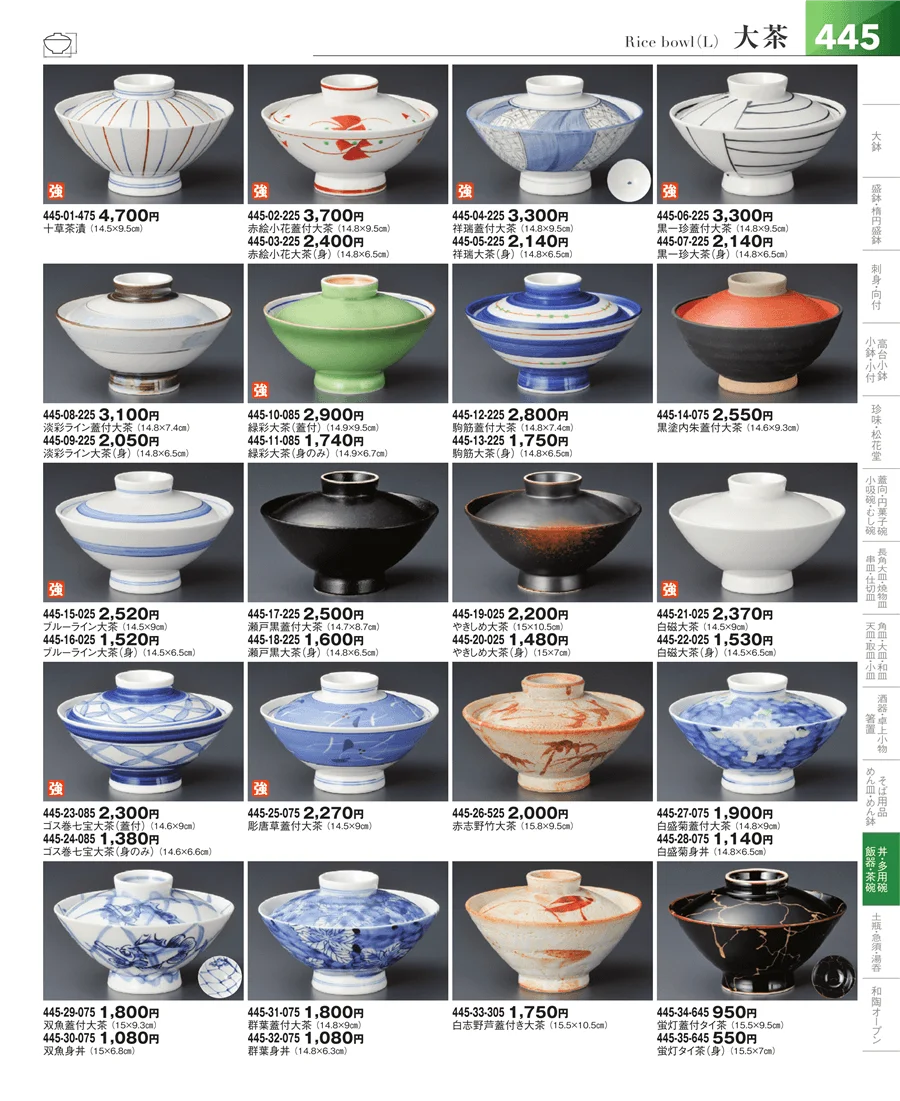 飯碗・多用碗 ページ445