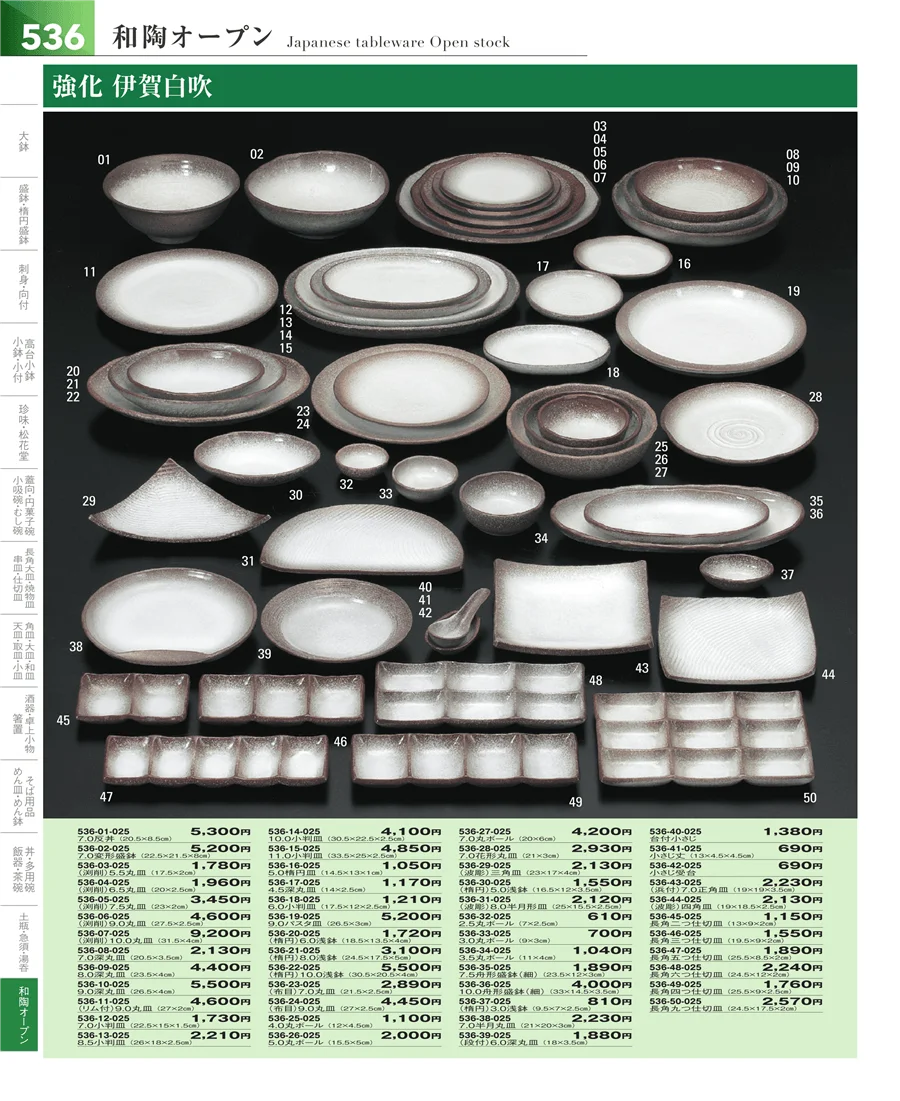 和食器シリーズ ページ536