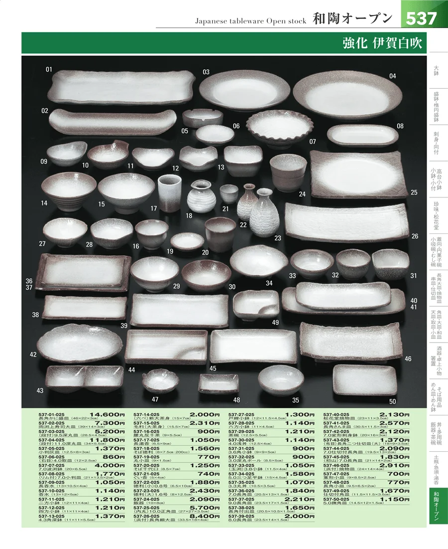 和食器シリーズ ページ537