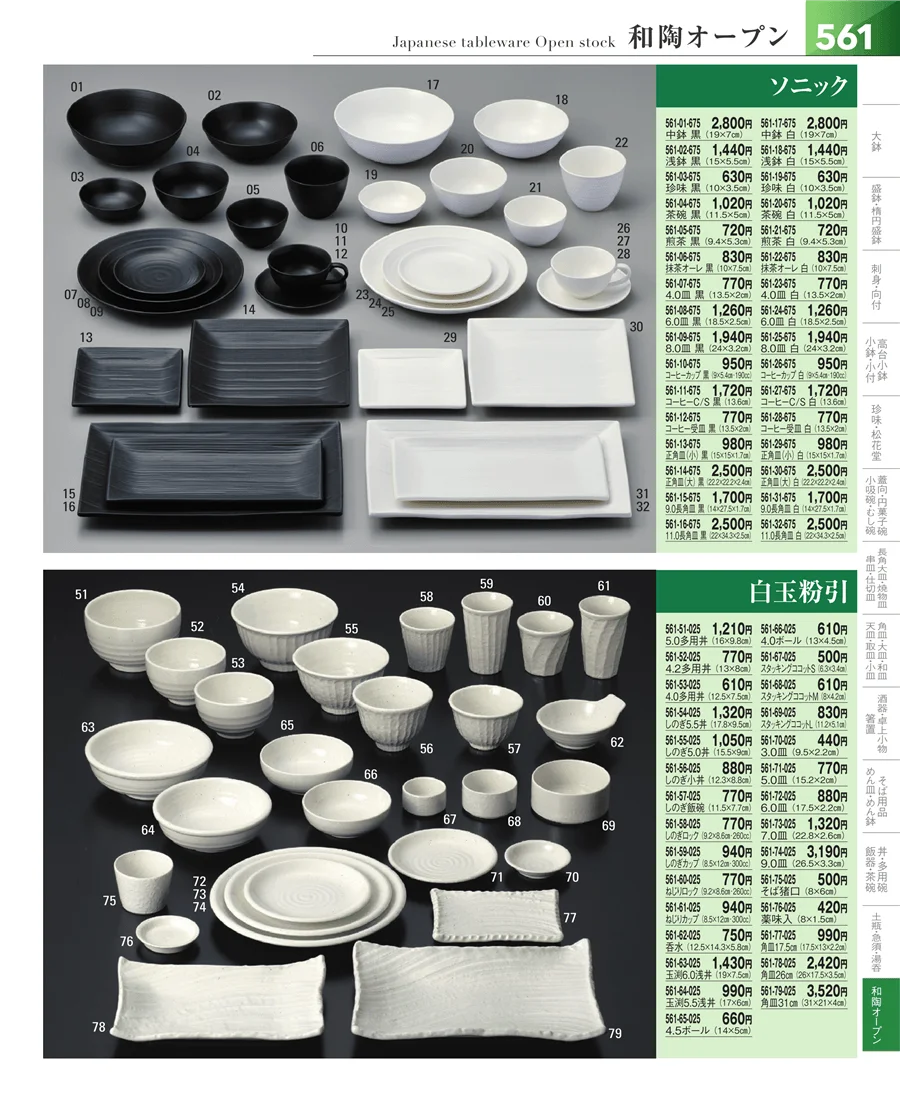 和食器シリーズ ページ561