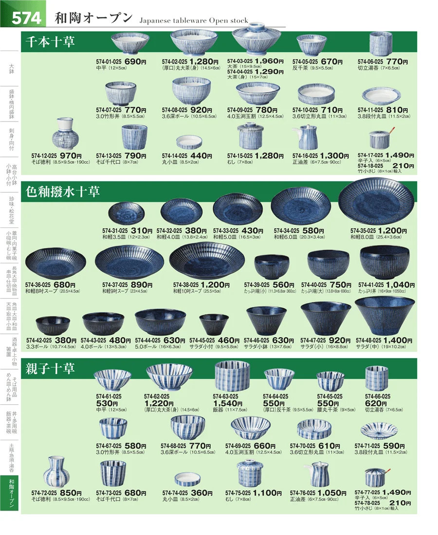和食器シリーズ ページ574
