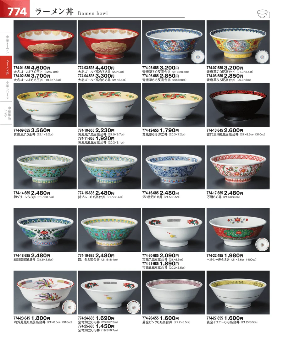 中華食器・ラーメン ページ774
