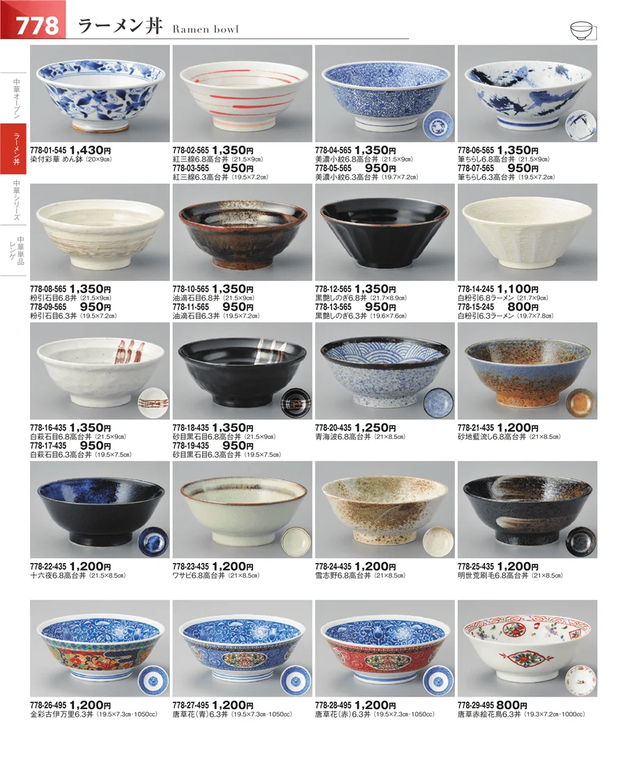 中華食器・ラーメン ページ778