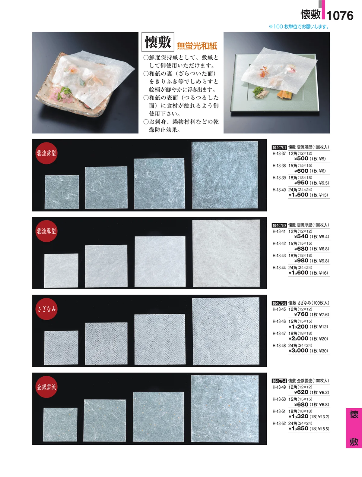 割烹漆器・ページ番号1076・懐敷