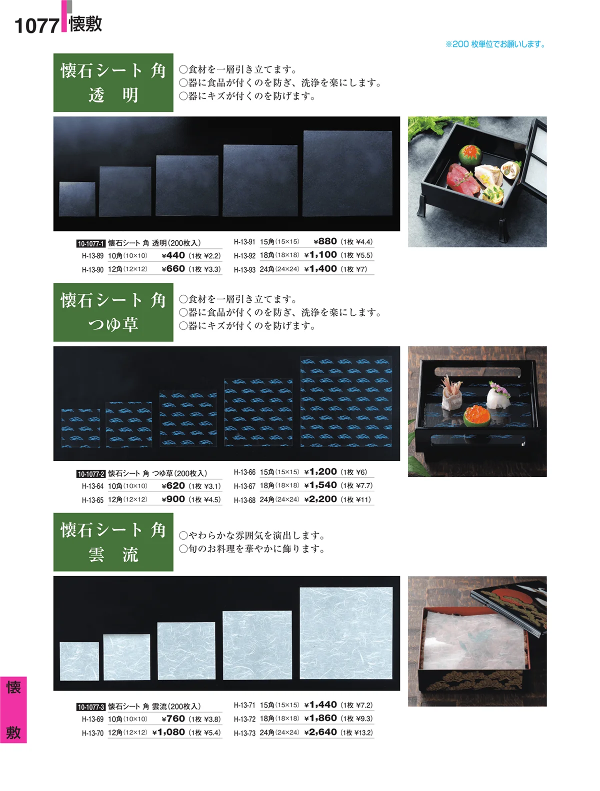 割烹漆器・ページ番号1077・懐敷