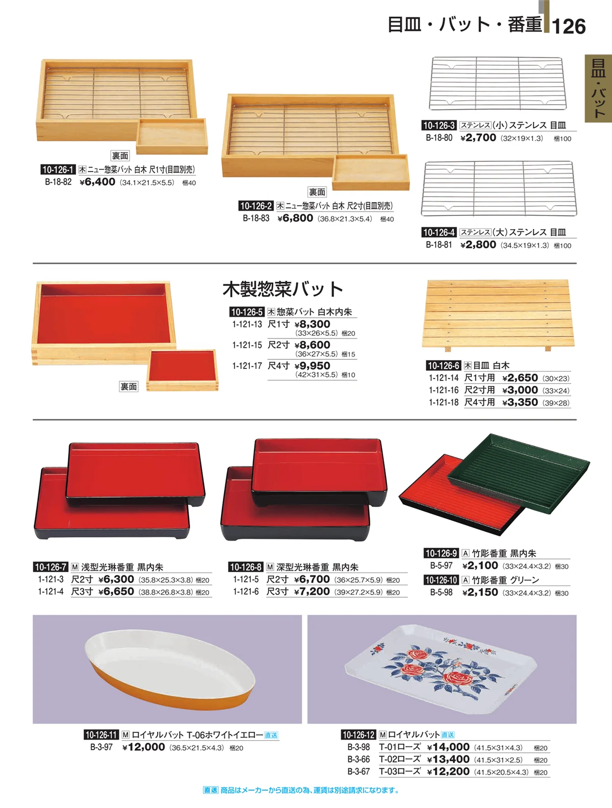 割烹漆器・ページ番号126・目皿・バット