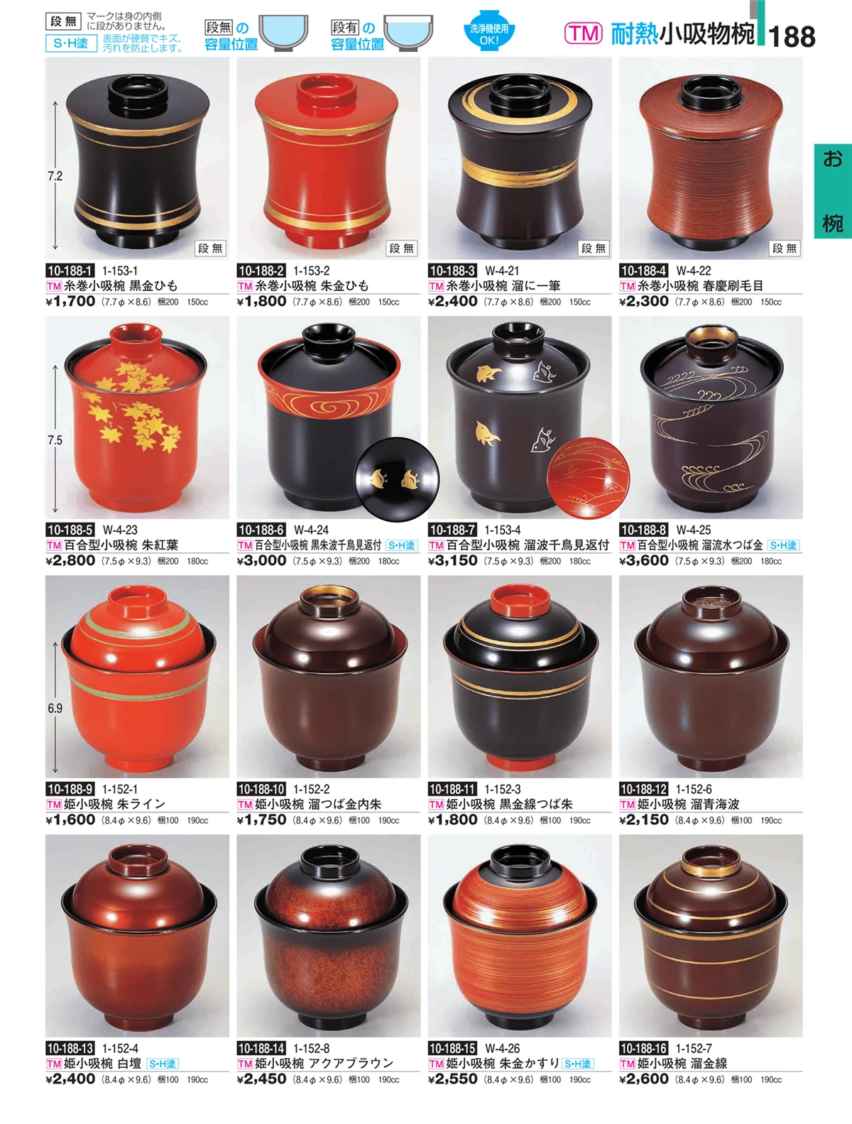 割烹漆器・ページ番号188・お椀