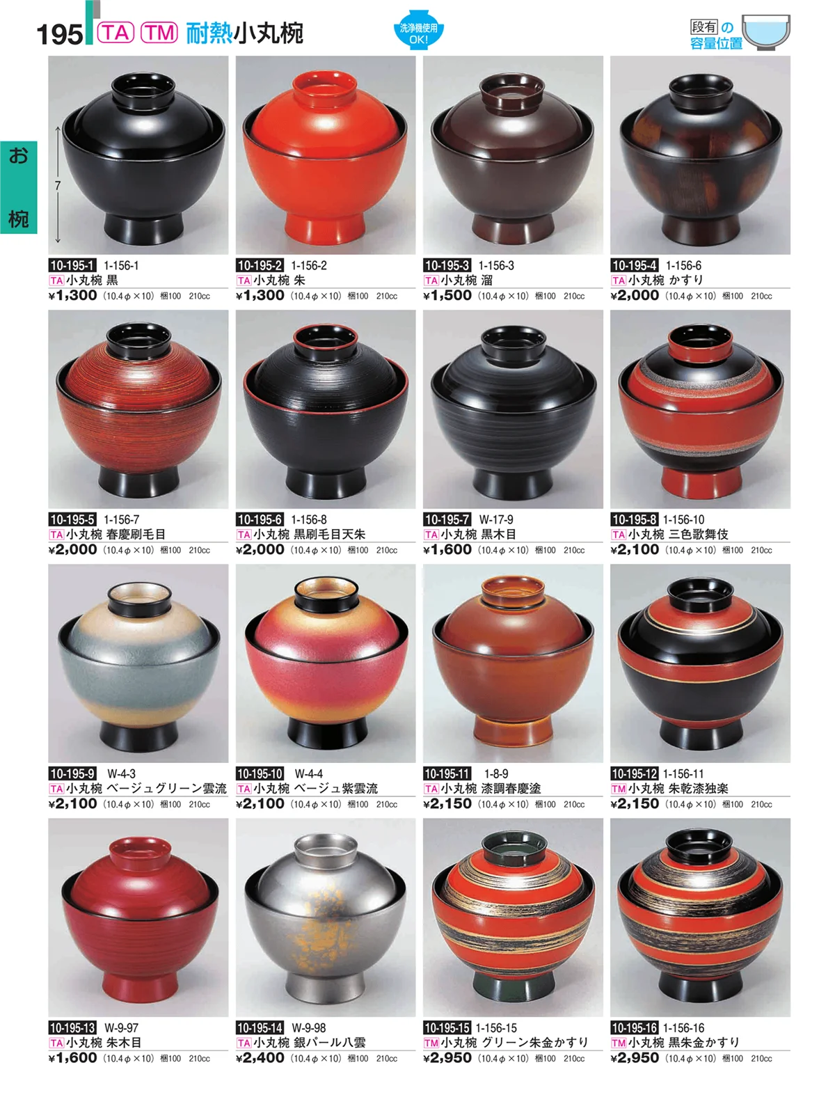 割烹漆器・ページ番号195・お椀