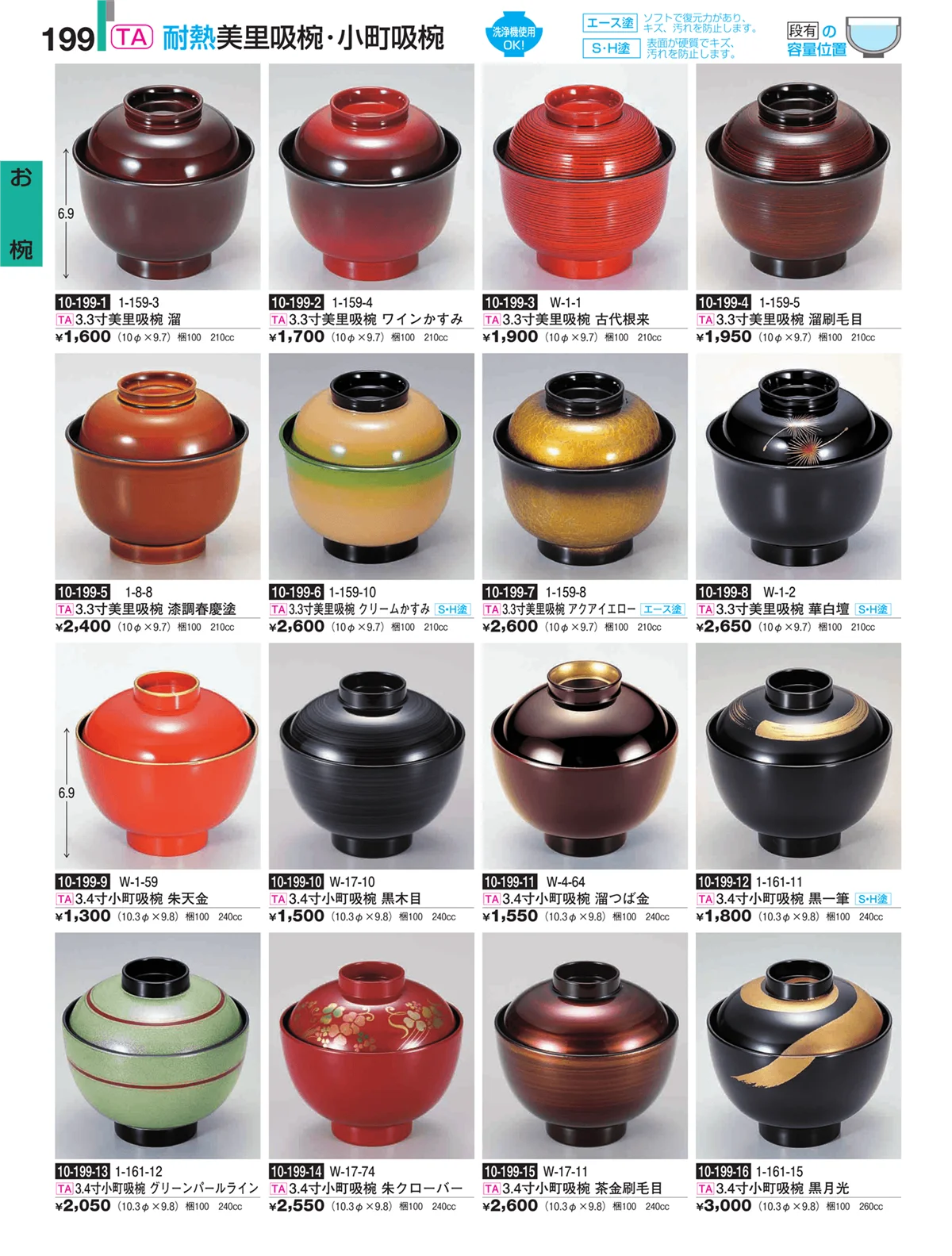 割烹漆器・ページ番号199・お椀