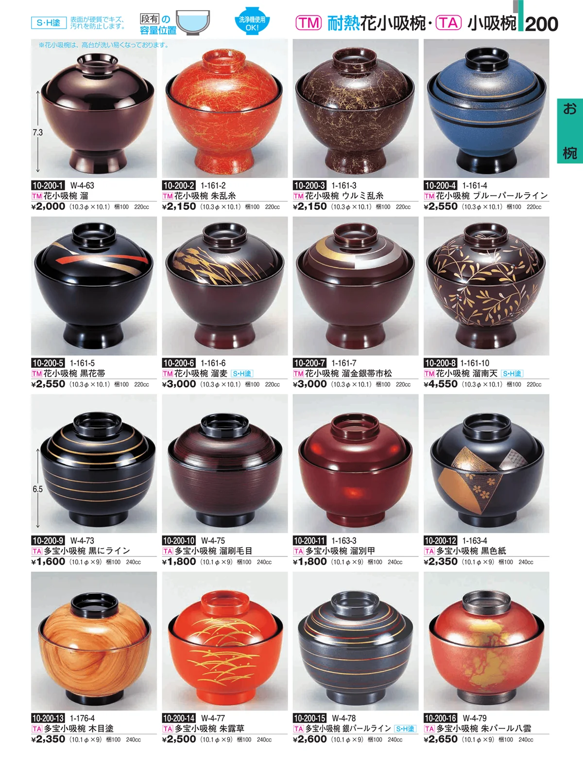割烹漆器・ページ番号200・お椀