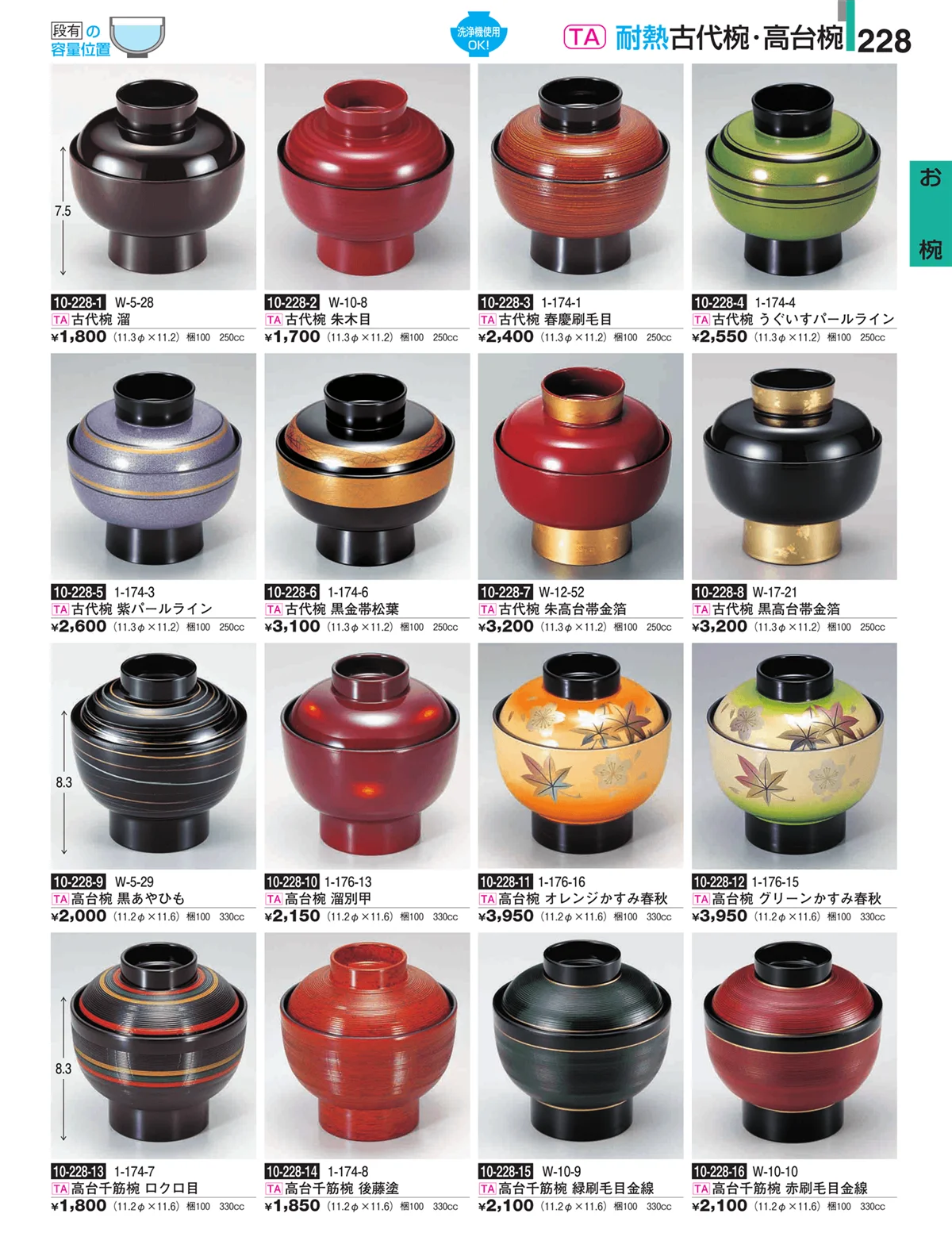割烹漆器・ページ番号228・お椀