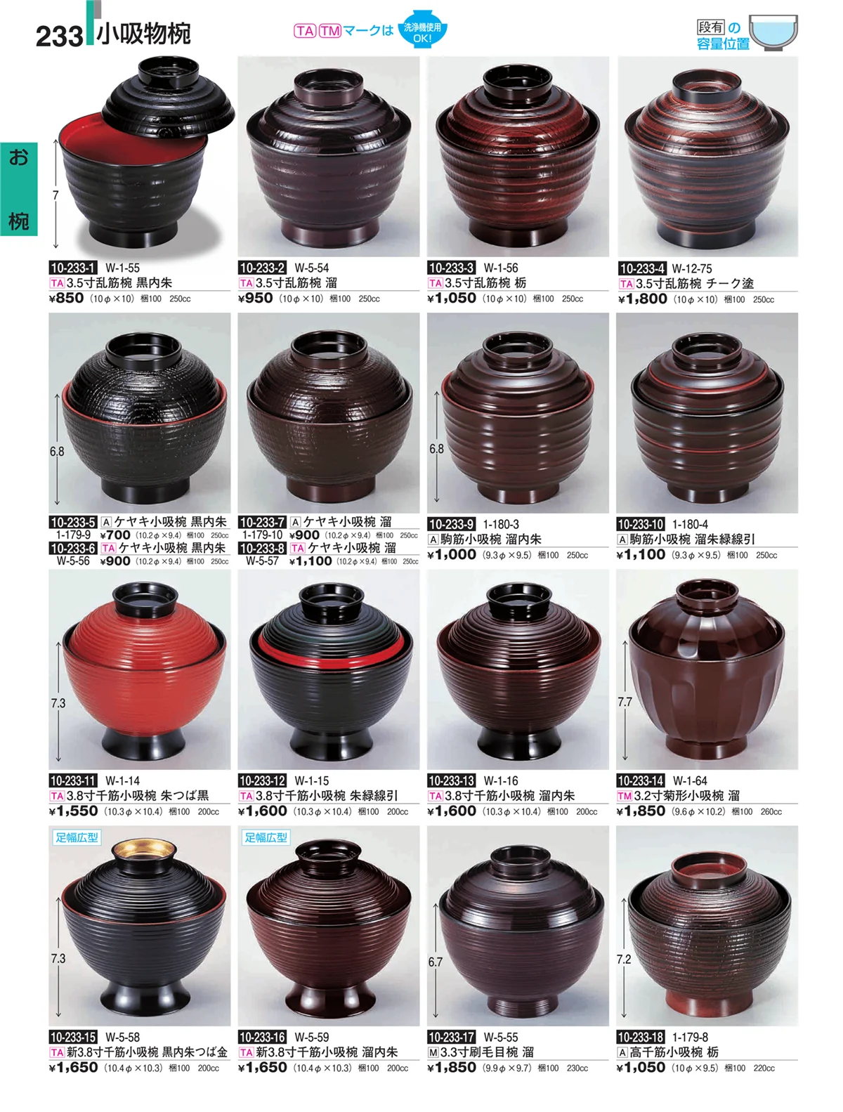 割烹漆器・ページ番号233・お椀