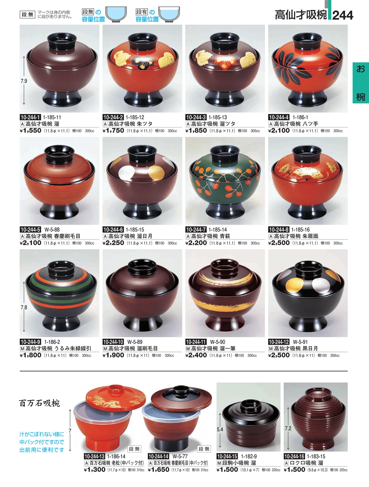 割烹漆器・ページ番号244・お椀
