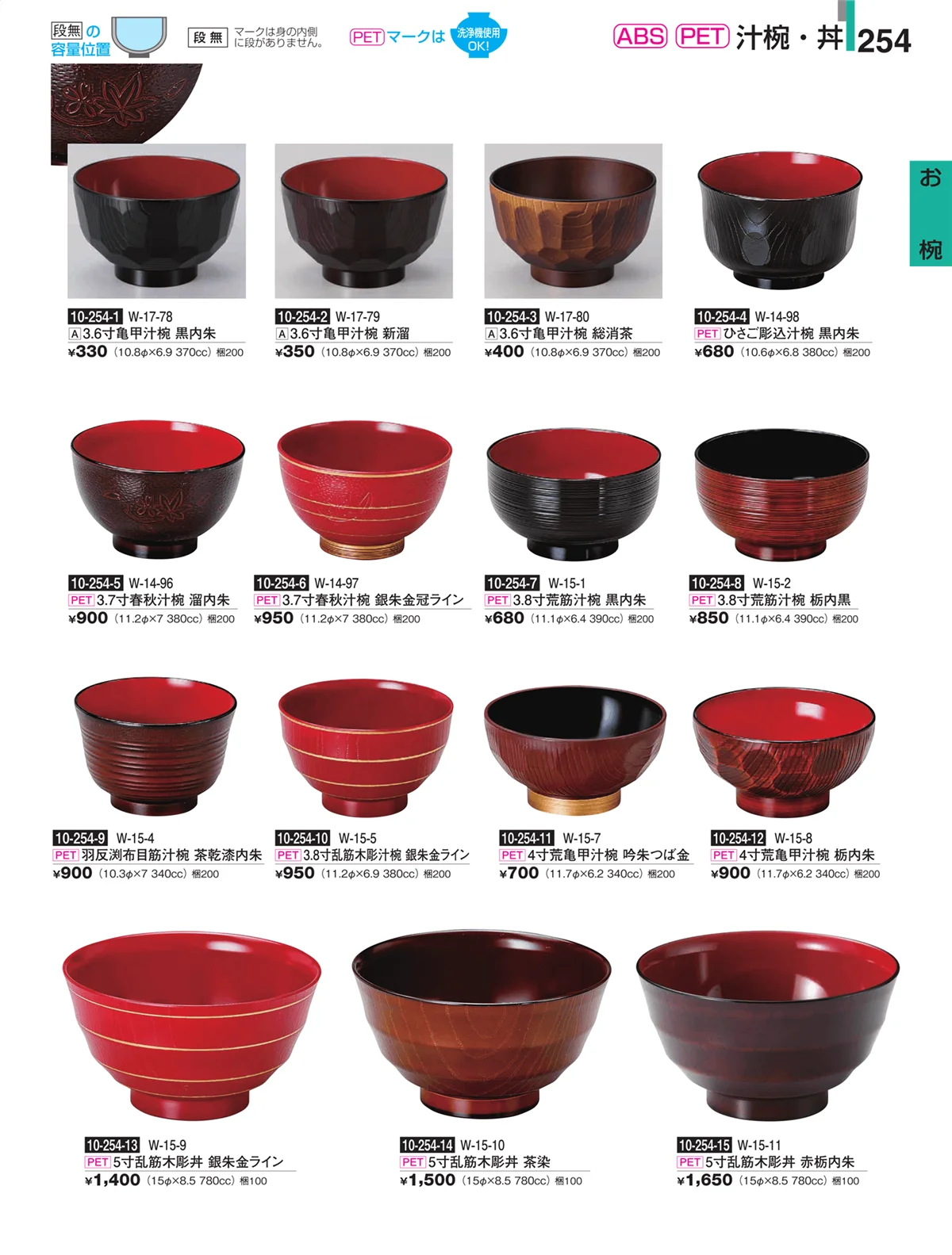 割烹漆器・ページ番号254・お椀