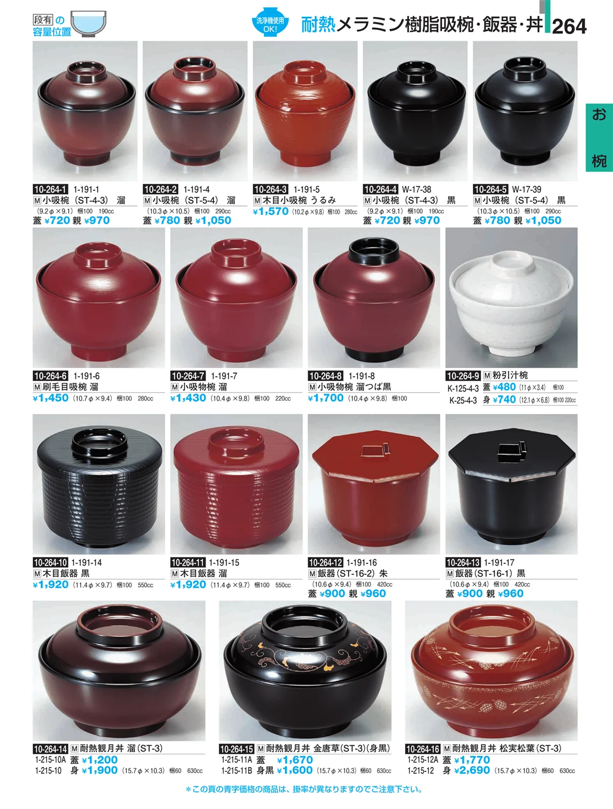 割烹漆器・ページ番号264・お椀