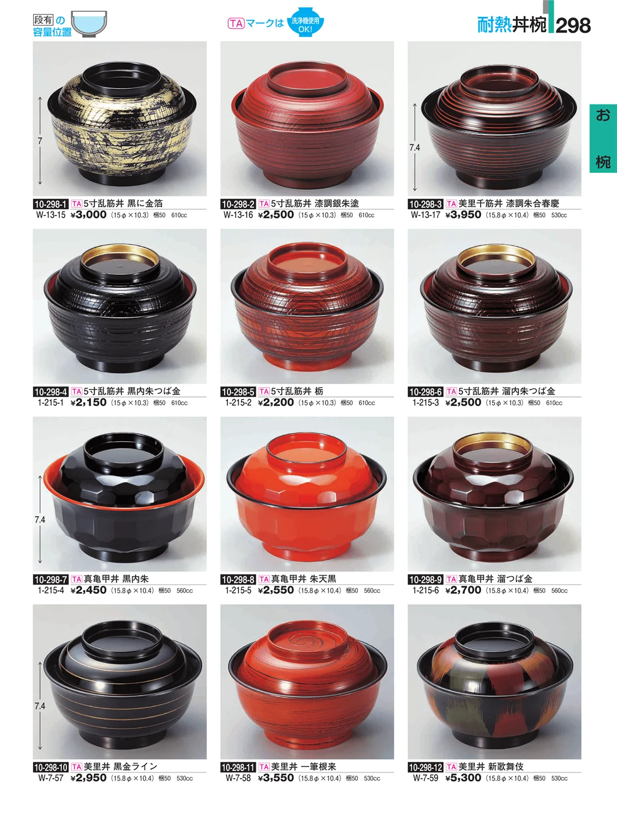 割烹漆器・ページ番号298・お椀