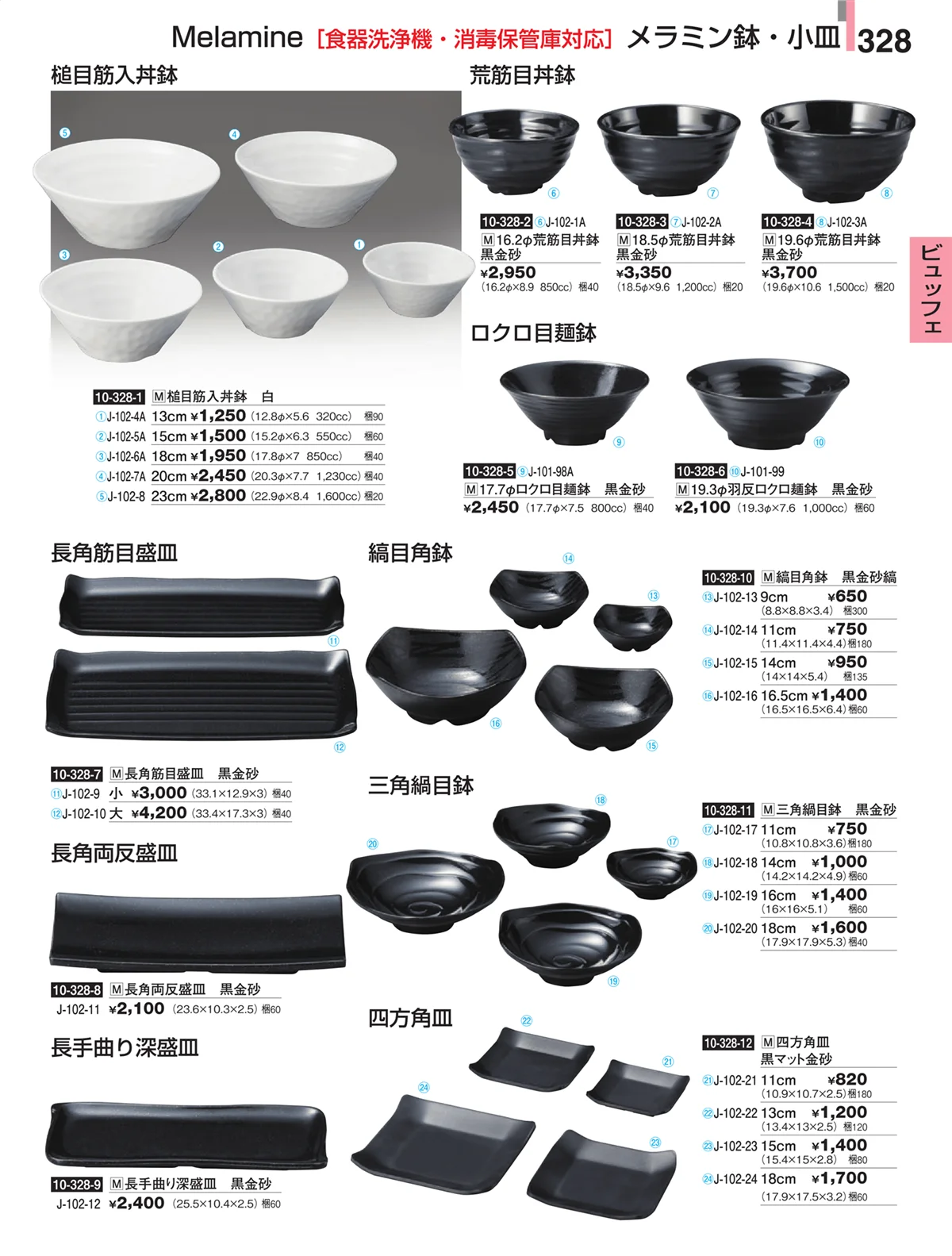 割烹漆器・ページ番号328・ビュッフェ