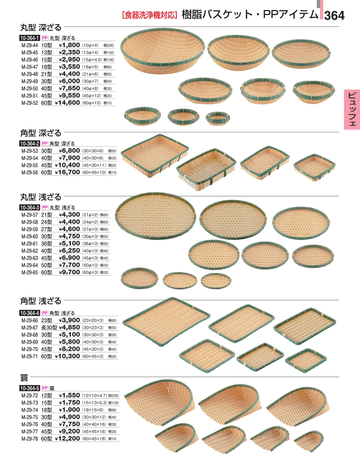 割烹漆器・ページ番号364・ビュッフェ