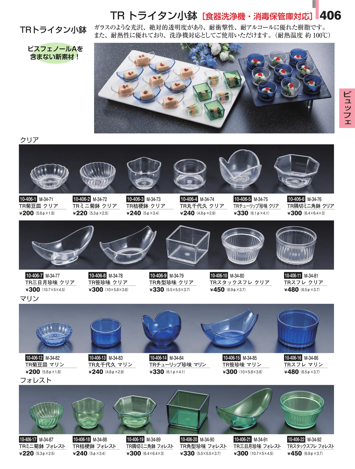 割烹漆器・ページ番号406・ビュッフェ