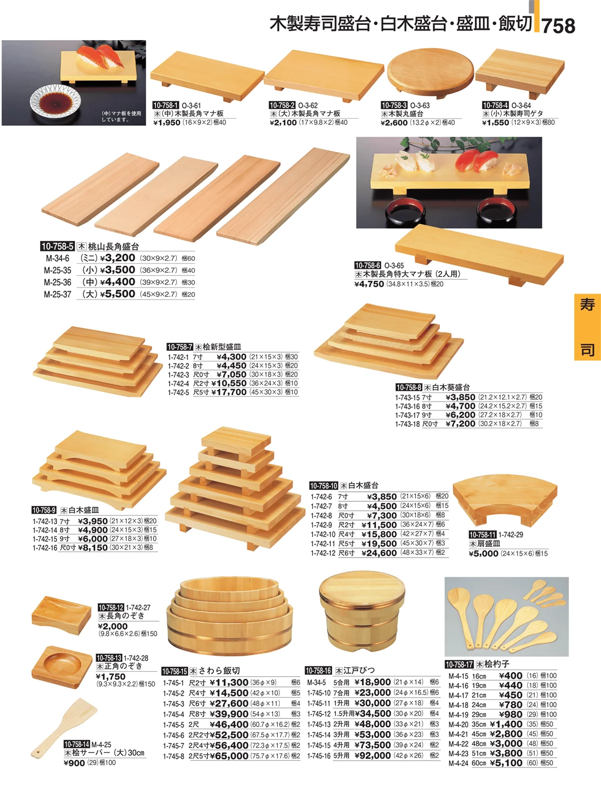 割烹漆器・ページ番号758・寿司