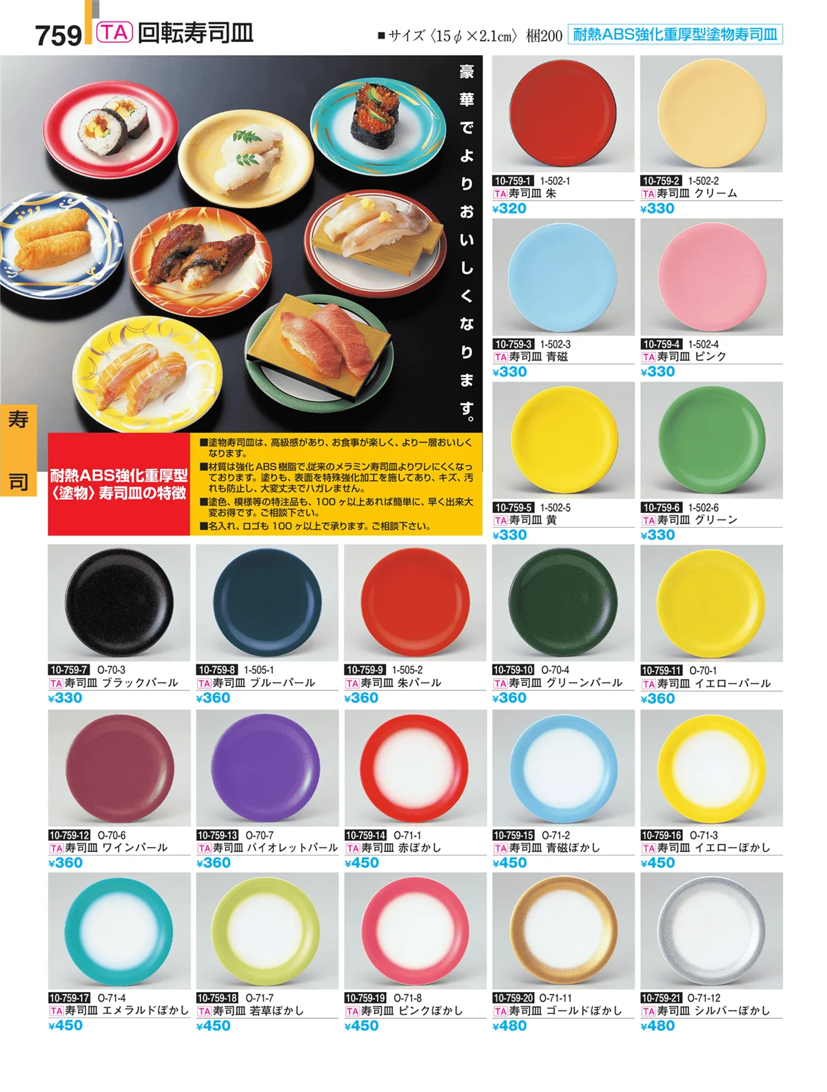 割烹漆器・ページ番号759・寿司