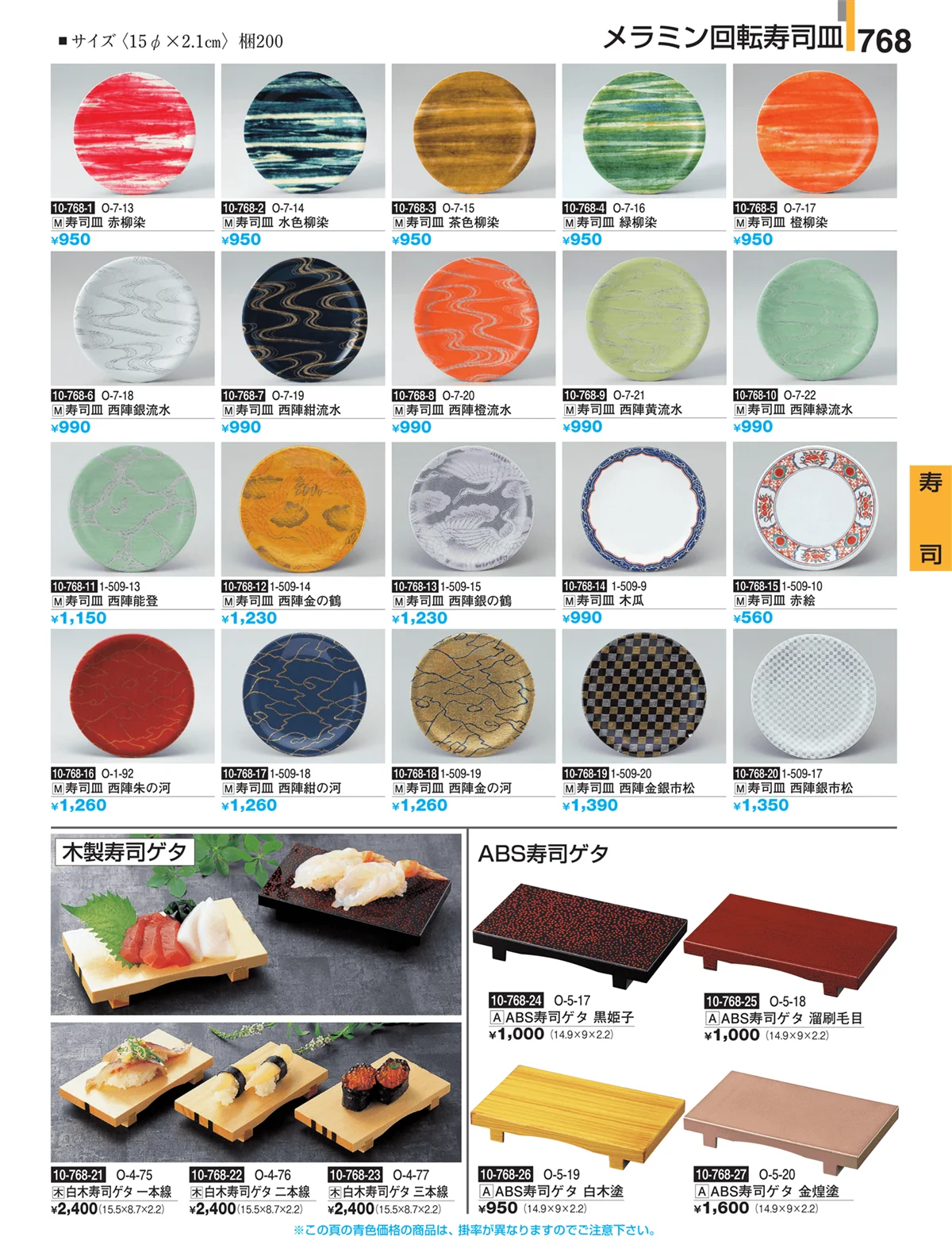 割烹漆器・ページ番号768・寿司