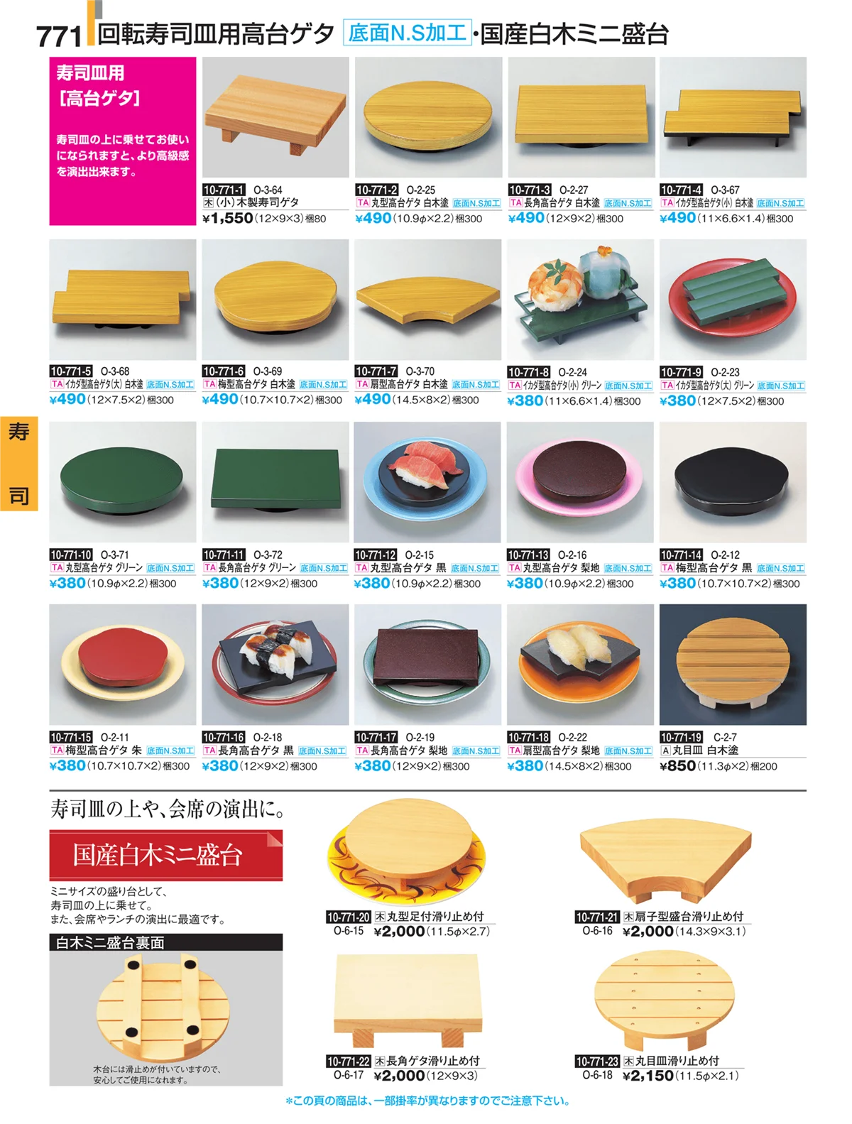 割烹漆器・ページ番号771・寿司