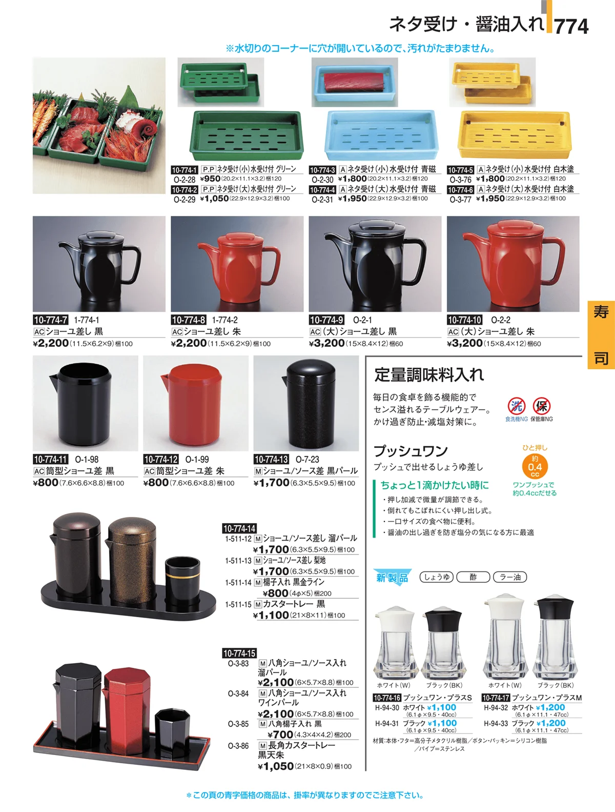割烹漆器・ページ番号774・寿司