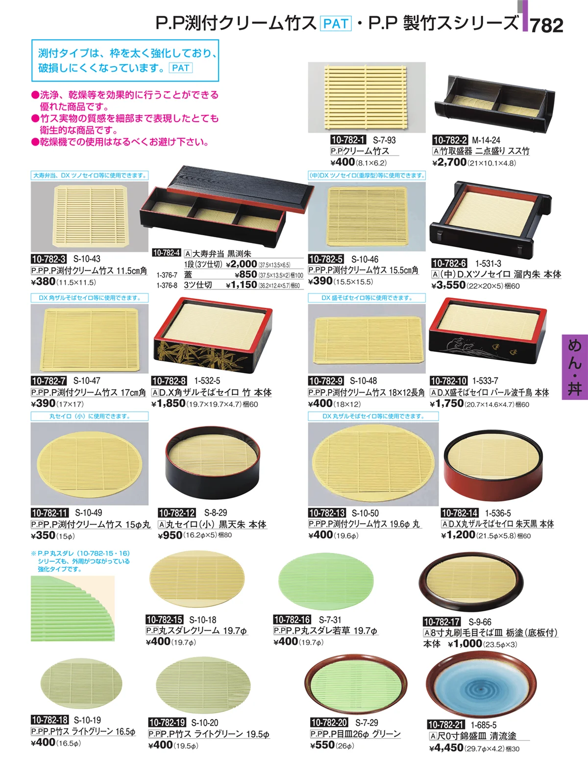 割烹漆器・ページ番号782・めん・丼