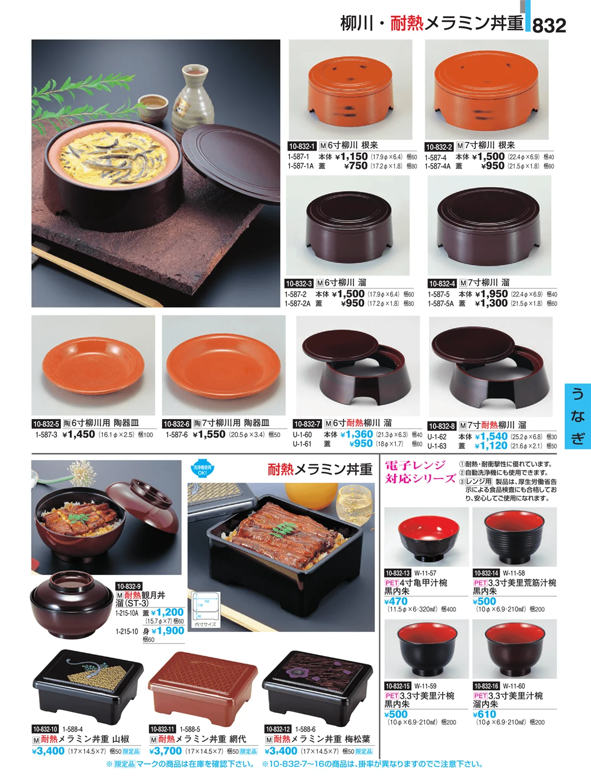 割烹漆器・ページ番号832・うなぎ