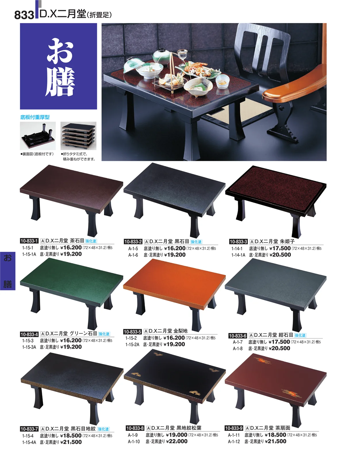 割烹漆器・ページ番号833・お膳