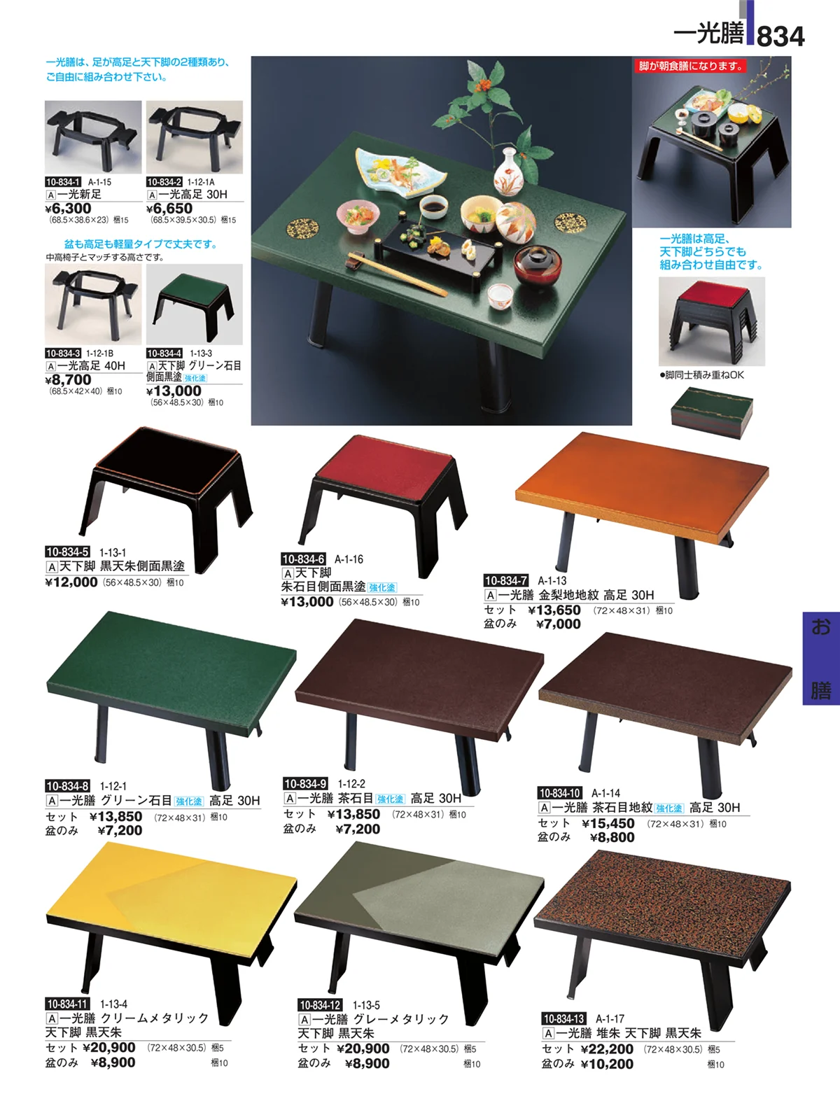 割烹漆器・ページ番号834・お膳
