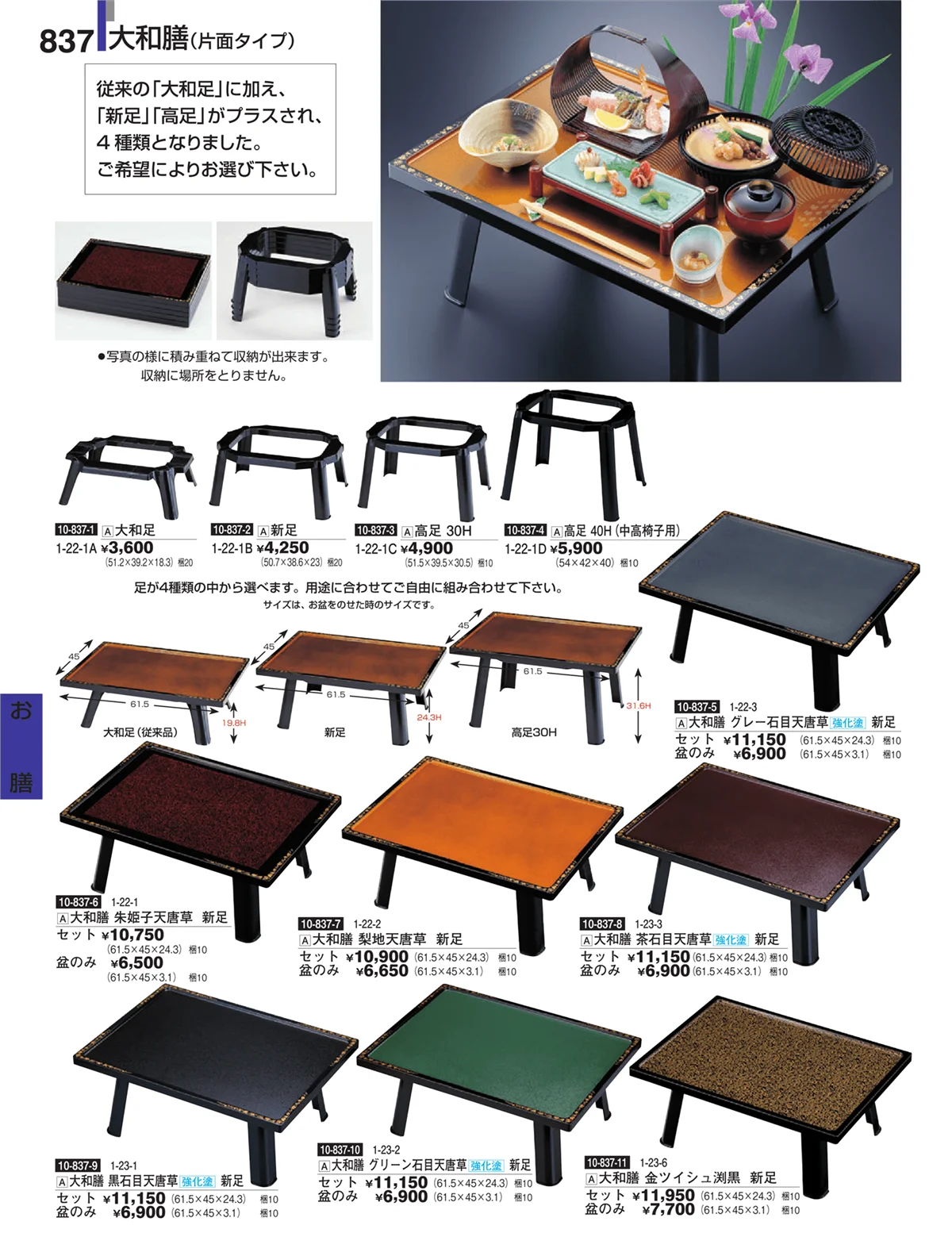 割烹漆器・ページ番号837・お膳