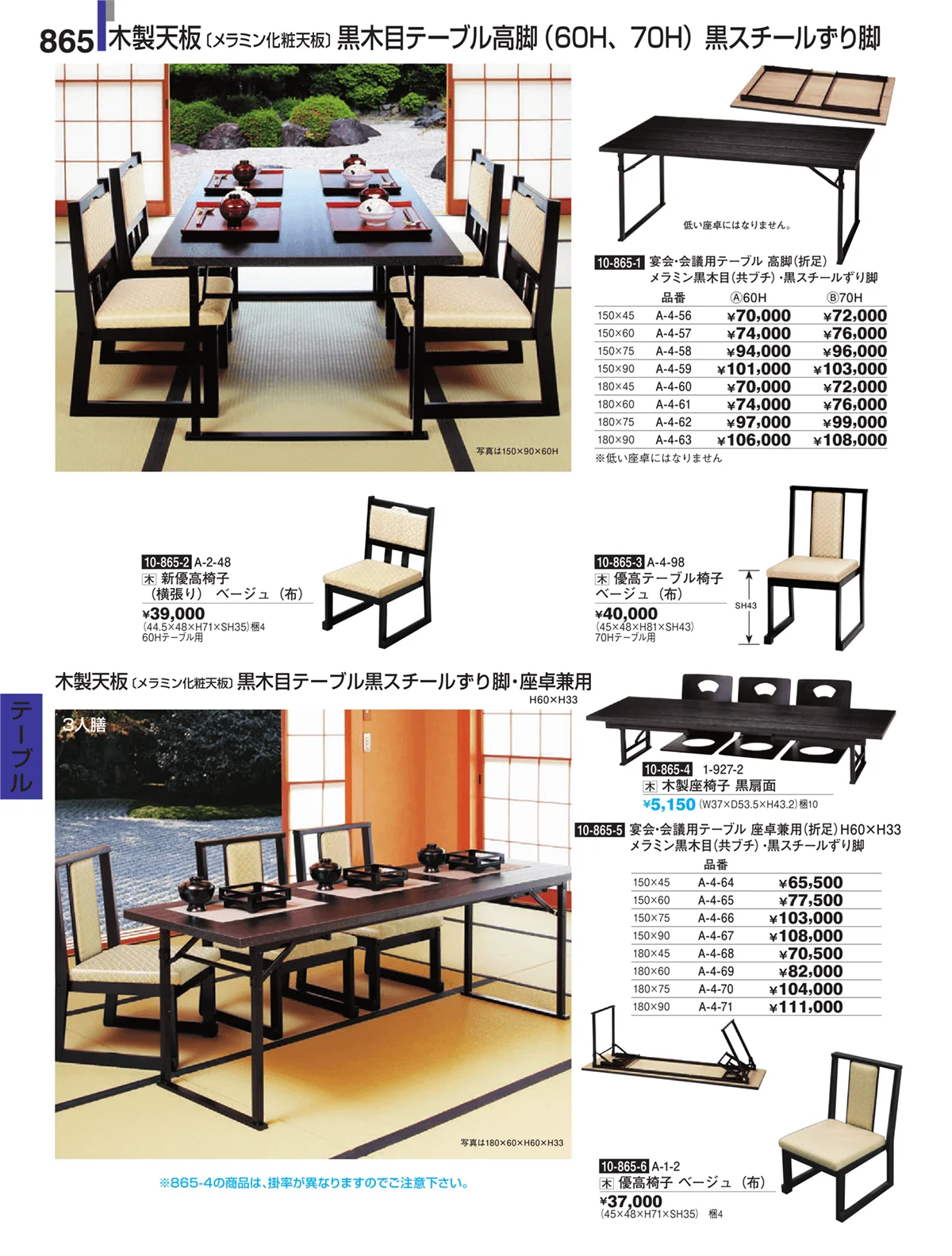割烹漆器・ページ番号865・家具