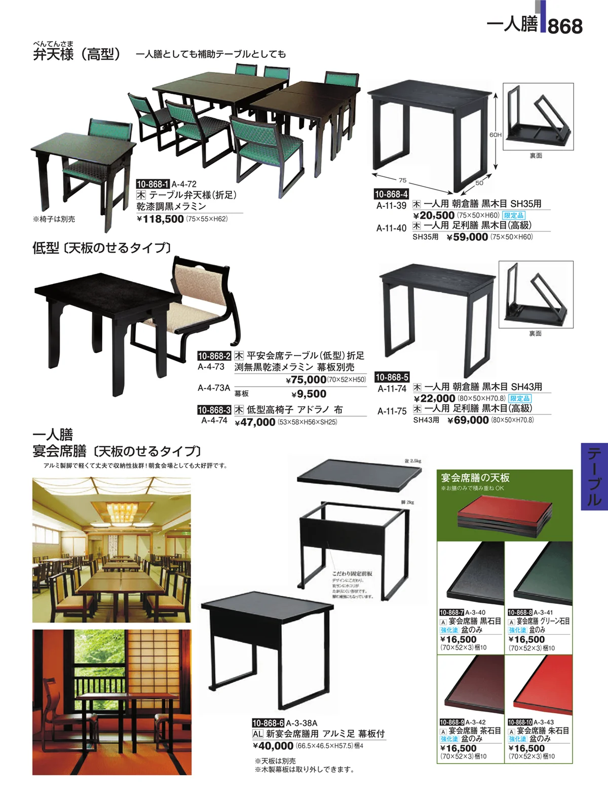 割烹漆器・ページ番号868・家具