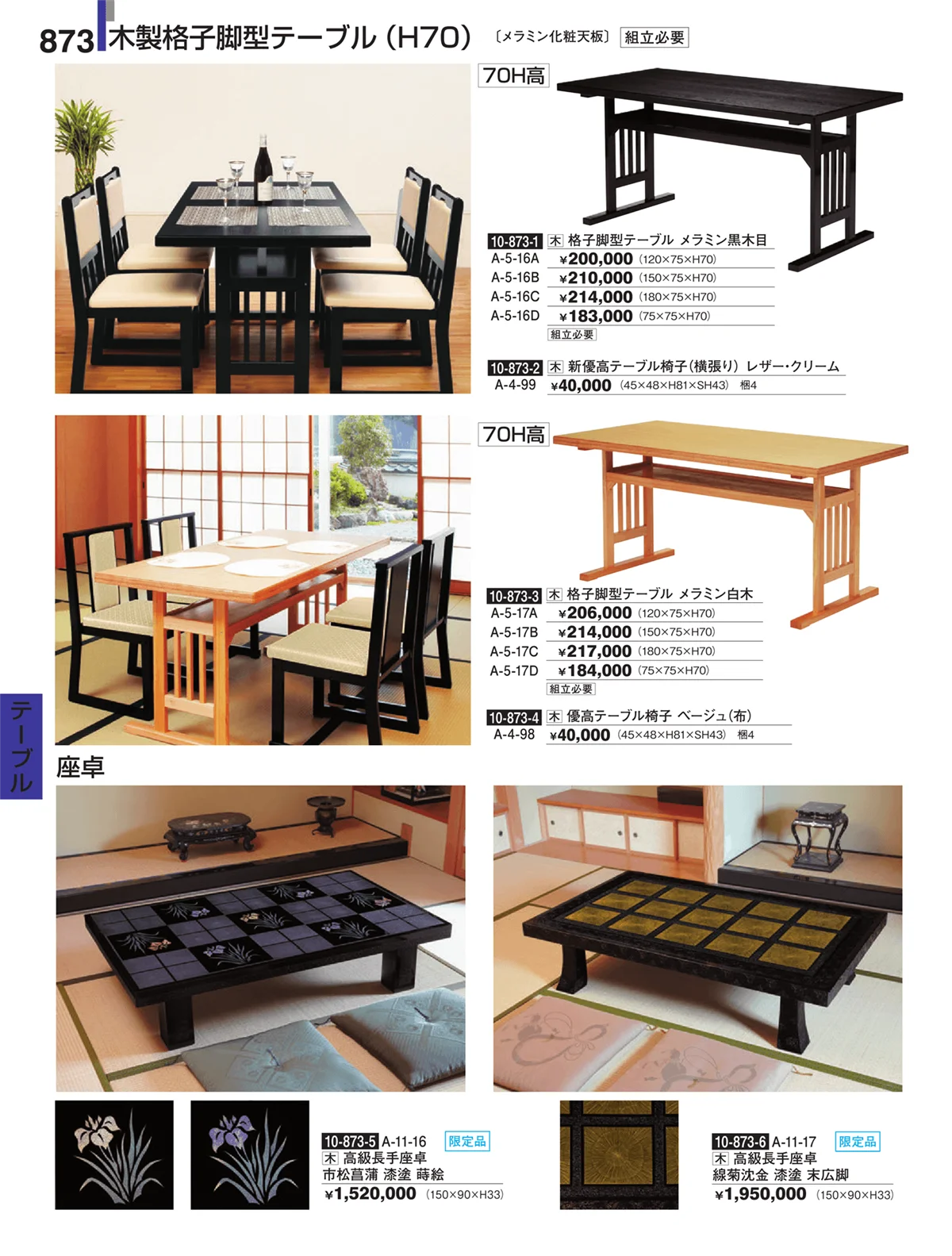 割烹漆器・ページ番号873・家具