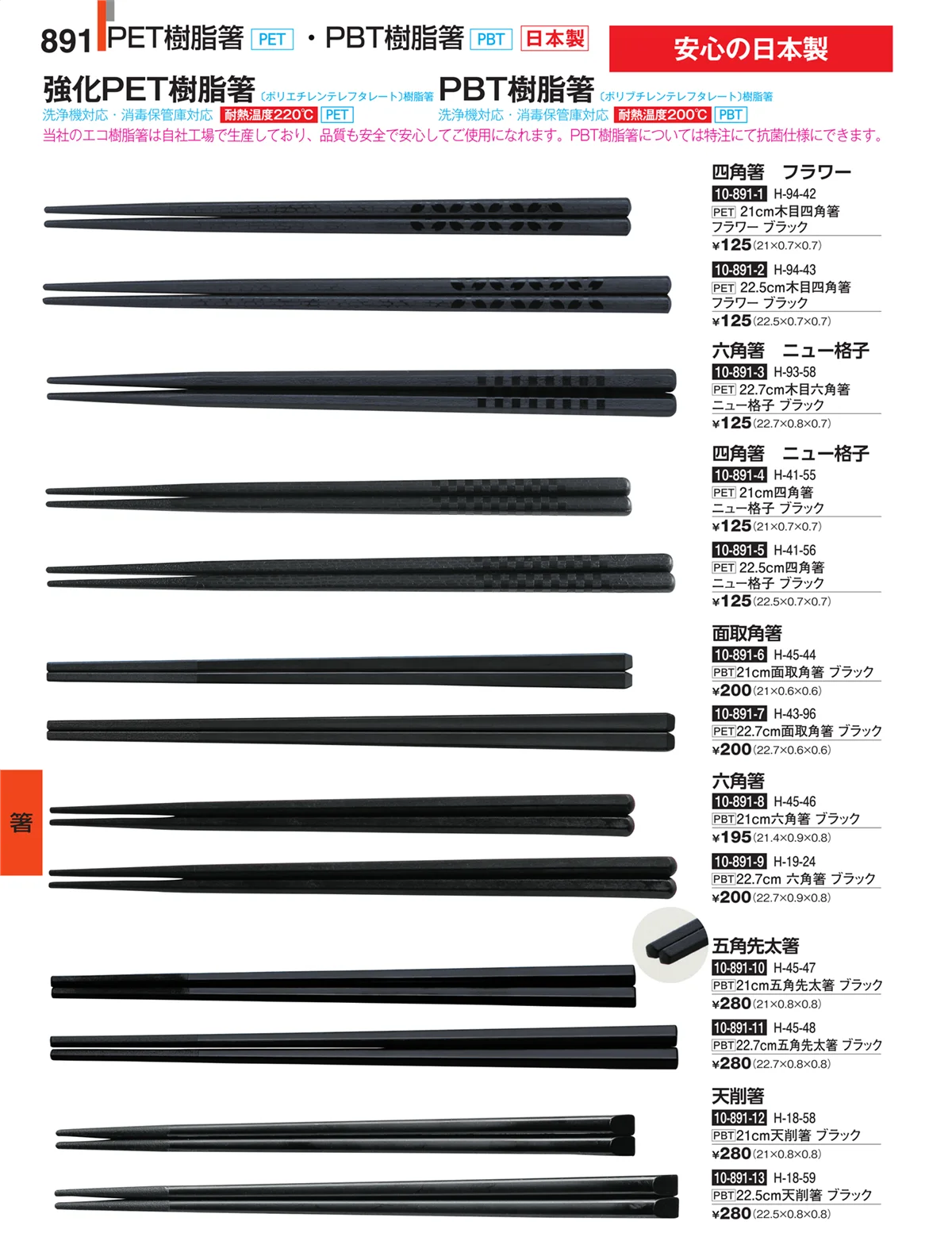 割烹漆器・ページ番号891・箸