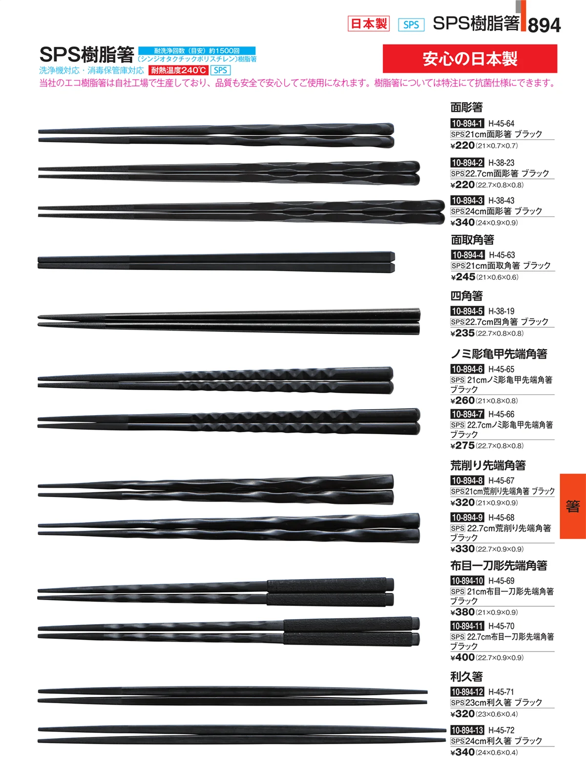 割烹漆器・ページ番号894・箸