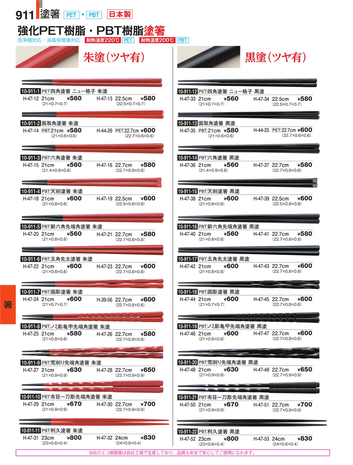 割烹漆器・ページ番号911・箸