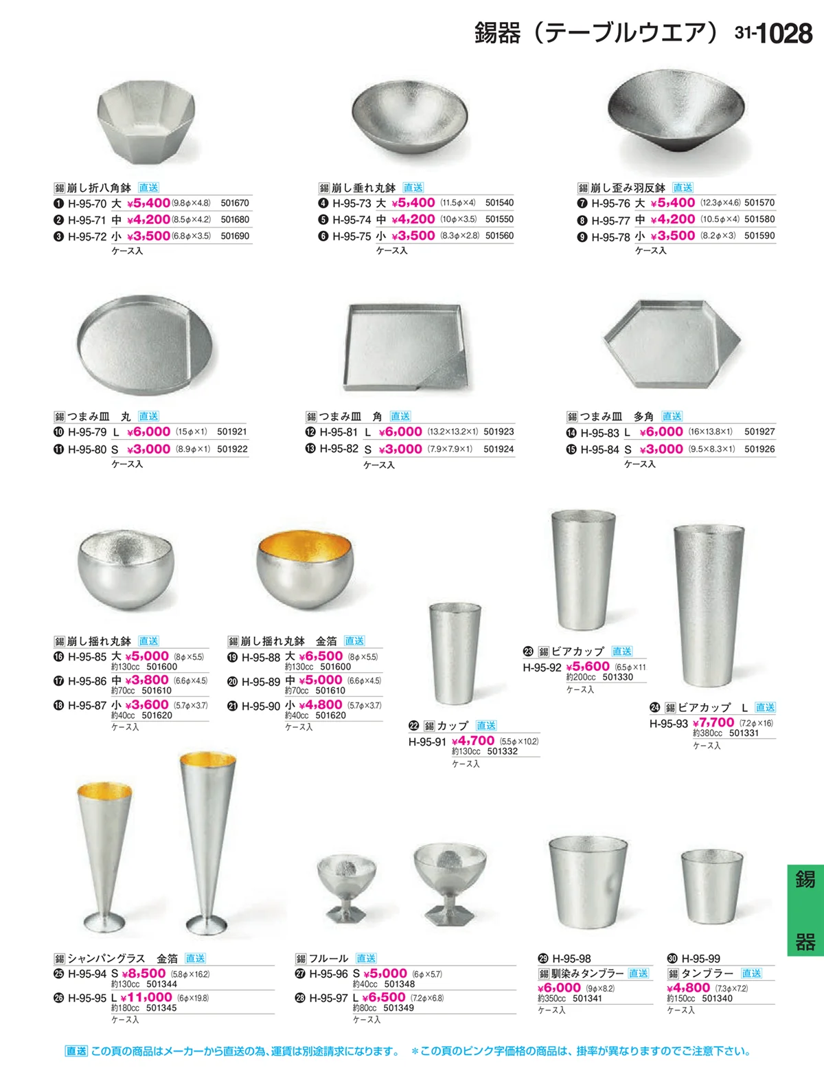 割烹漆器vol.31・ページ番号1028・錫器