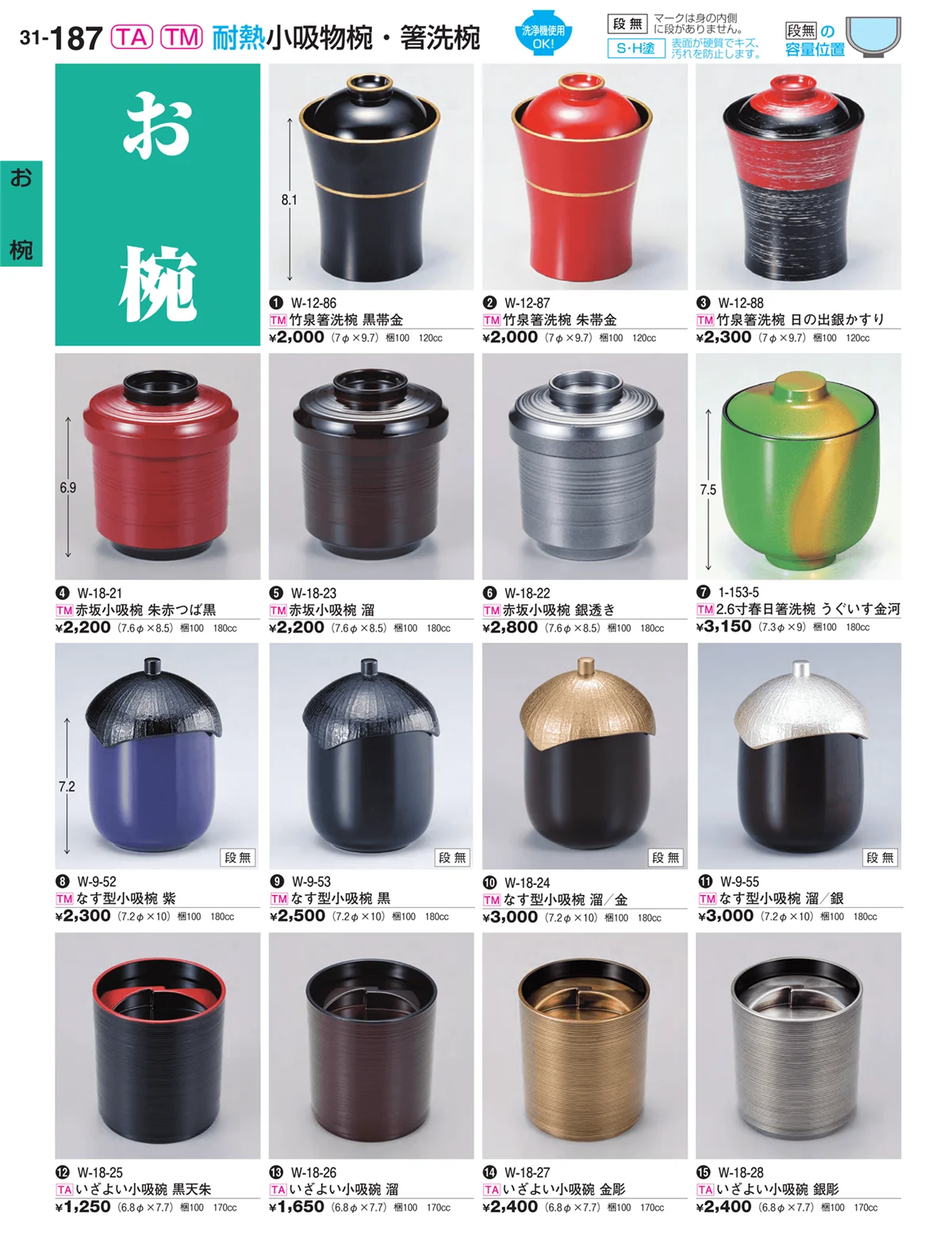 割烹漆器vol.31・ページ番号187・お椀
