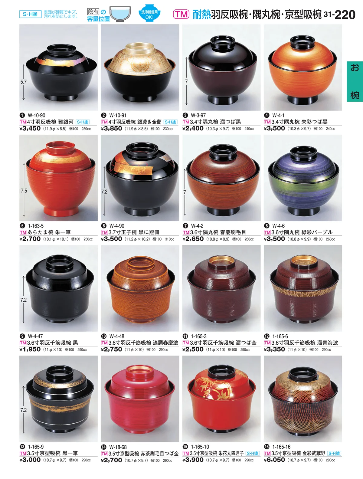割烹漆器vol.31・ページ番号220・お椀