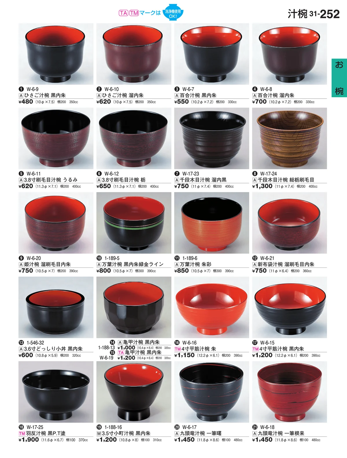 割烹漆器vol.31・ページ番号252・お椀