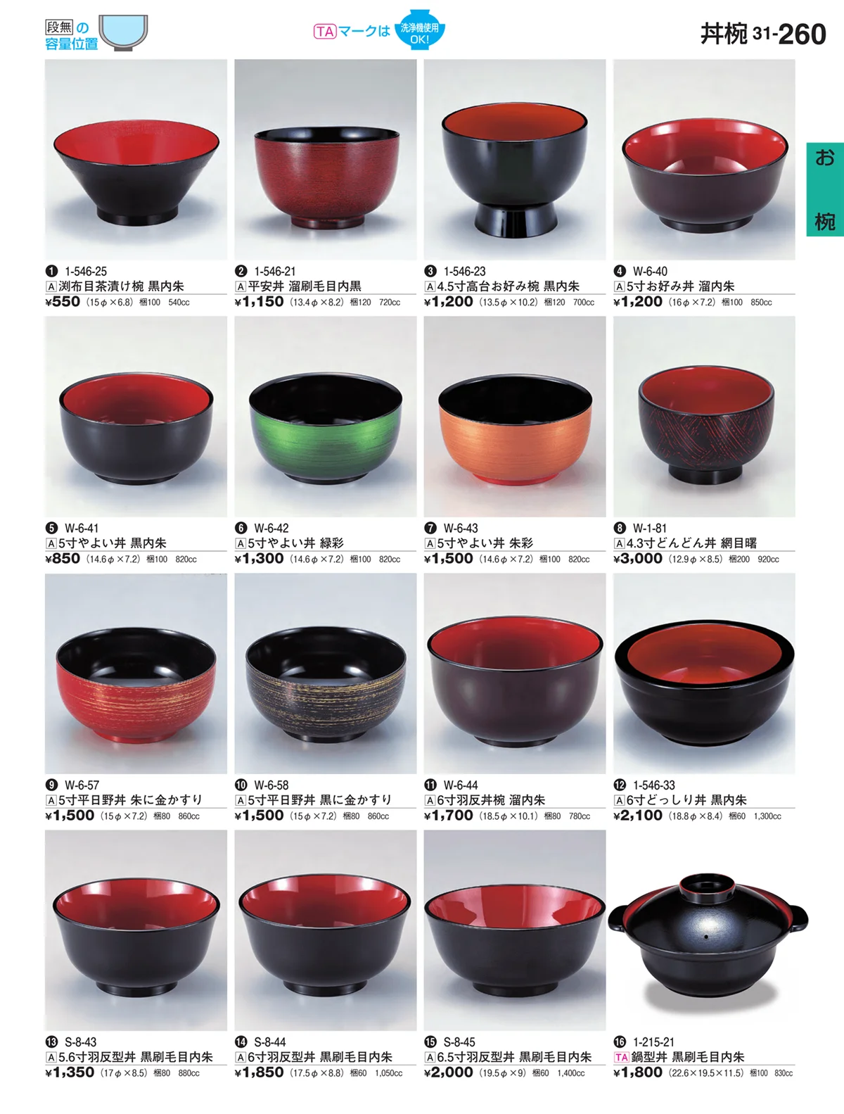 割烹漆器vol.31・ページ番号260・お椀