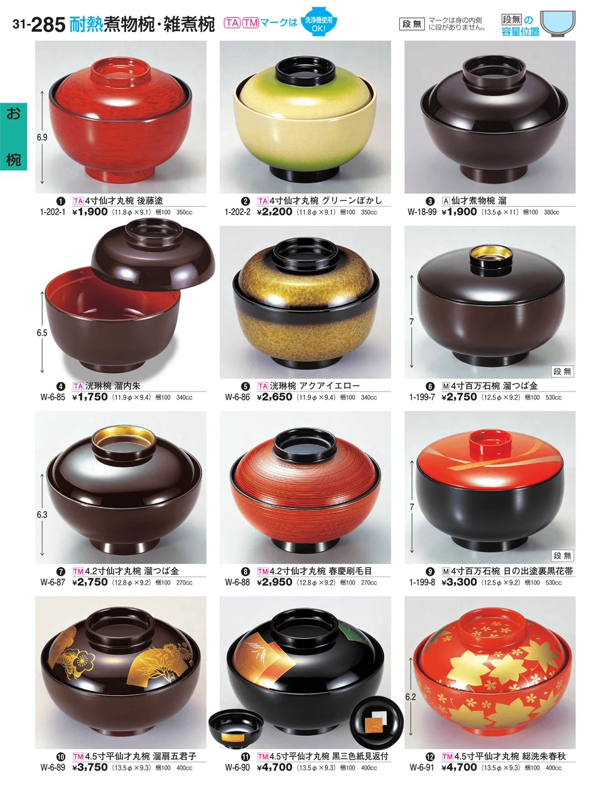 割烹漆器vol.31・ページ番号285・お椀